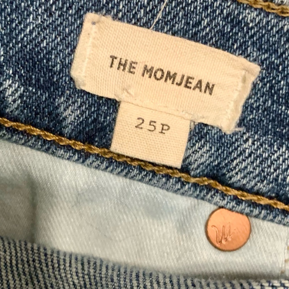 Madewell The Momjean Medium Wash Blue Denim Size 25 Petite - Picture 13 of 15